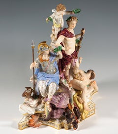 Meissen Group 'Triumph Of Apollo Over Python' for Catherine II of Russia, c 1860
