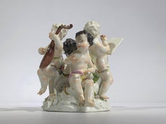 Meissen Group, Four Children Representing 'The Arts', circa 1755