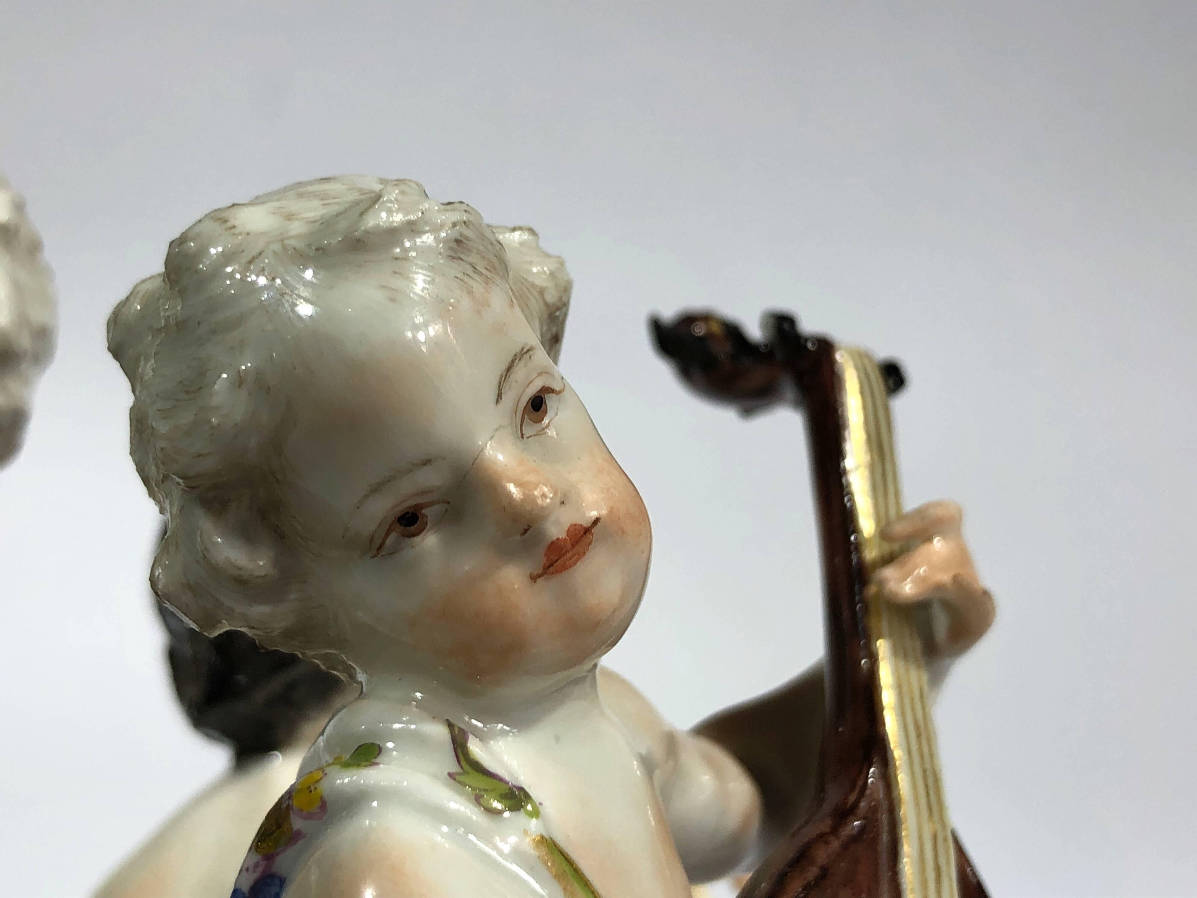 Meissen Group, Four Children Representing 'The Arts', circa 1755 1