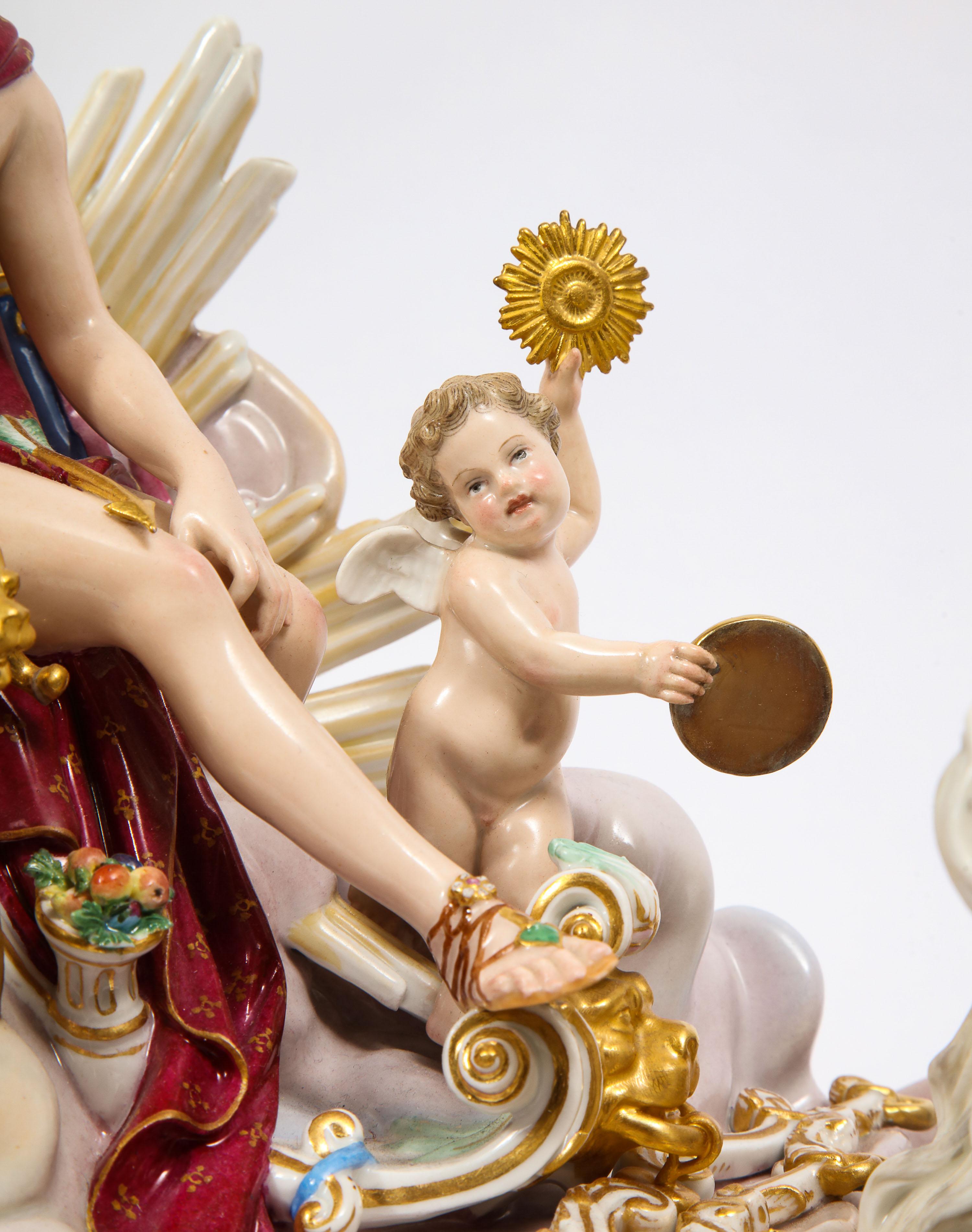 Meissen Grouping of Apollo's Sun Chariot with Sun Putti for Catherine the Great For Sale 1