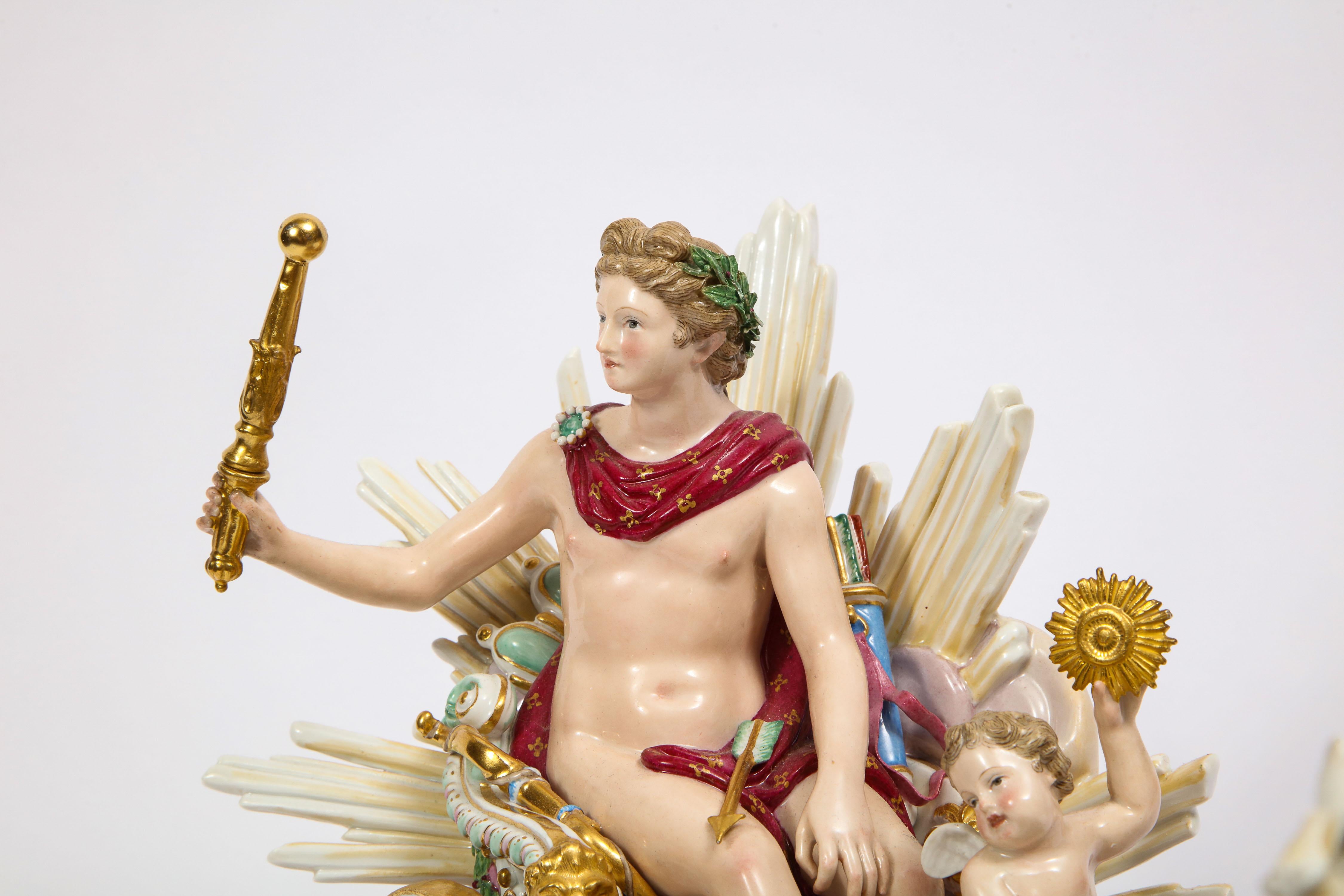 Groupe de Meissen du chariot Soleil d'Apollon avec Putti du Soleil pour Catherine la Grande en vente 5