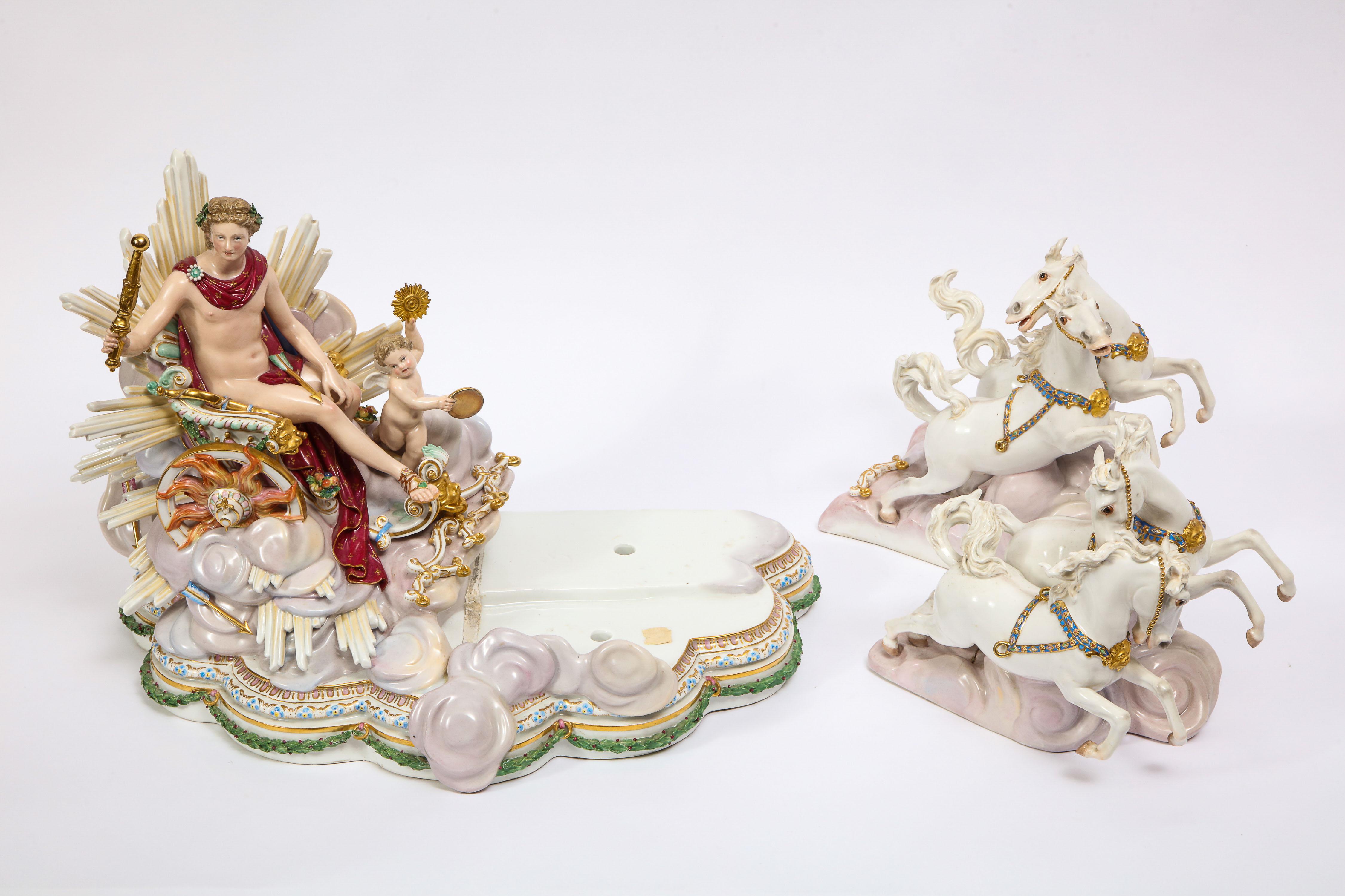 Meissen Grouping of Apollo's Sun Chariot with Sun Putti for Catherine the Great For Sale 4
