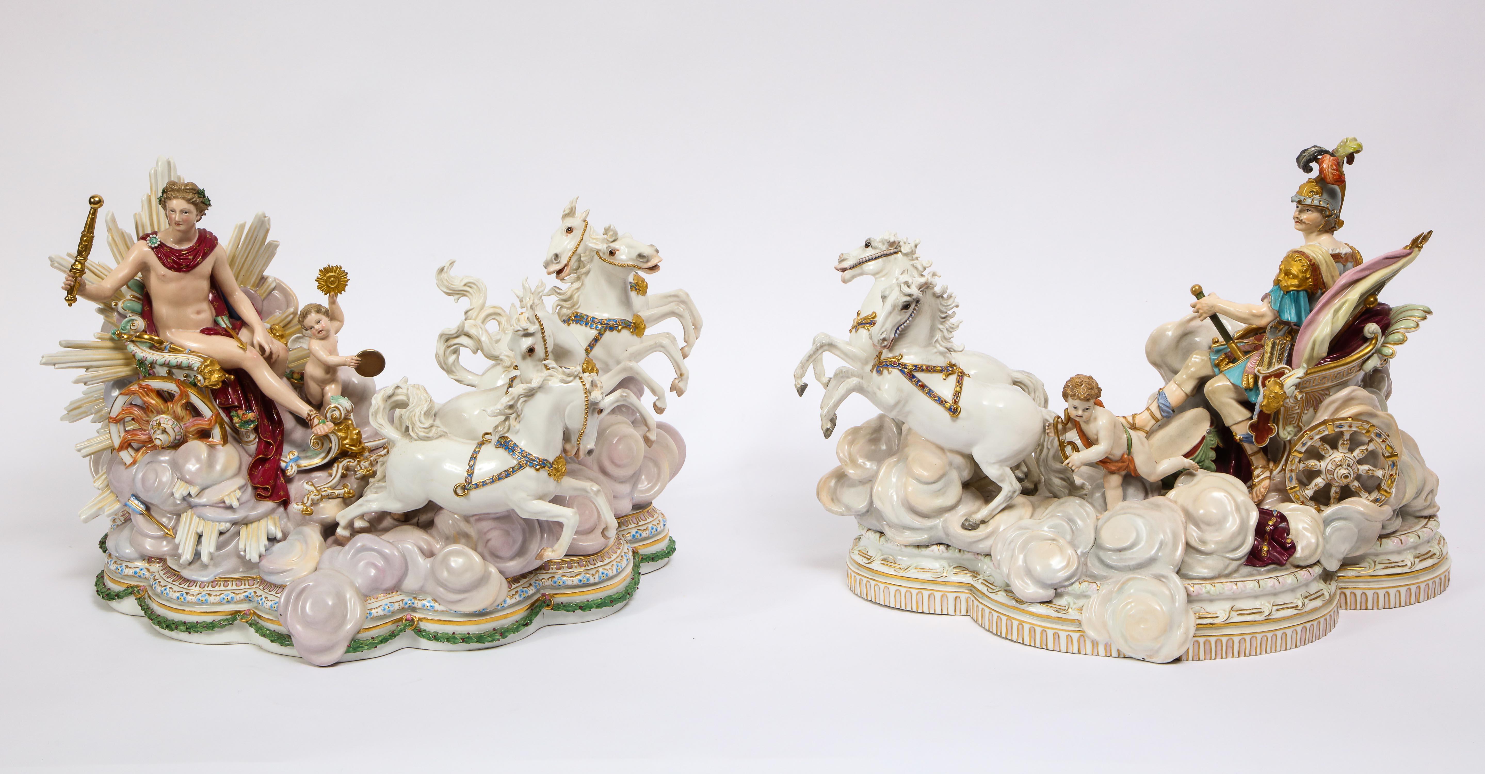 Meissen Grouping of Apollo's Sun Chariot with Sun Putti for Catherine the Great For Sale 9