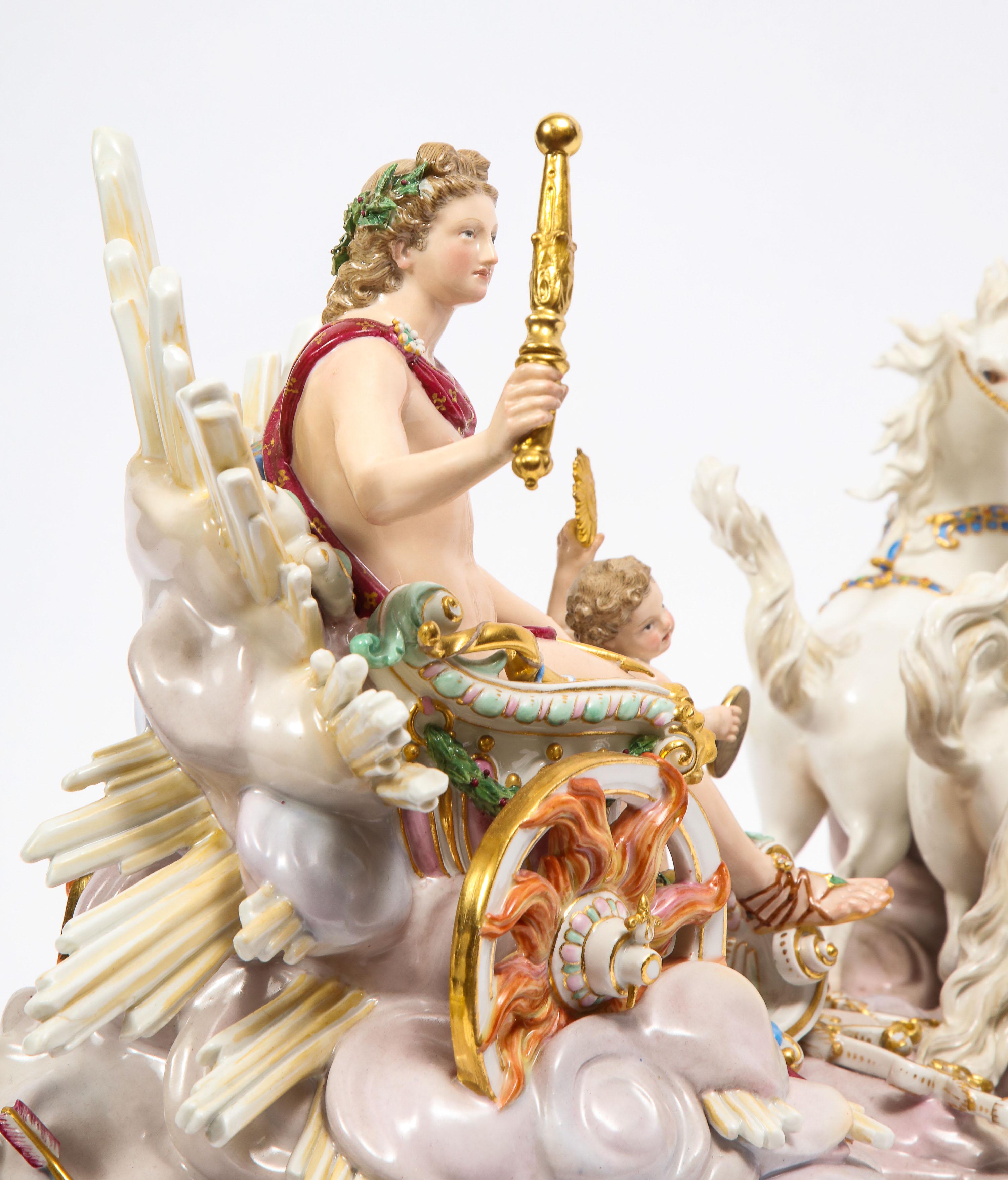 German Meissen Grouping of Apollo's Sun Chariot with Sun Putti for Catherine the Great For Sale
