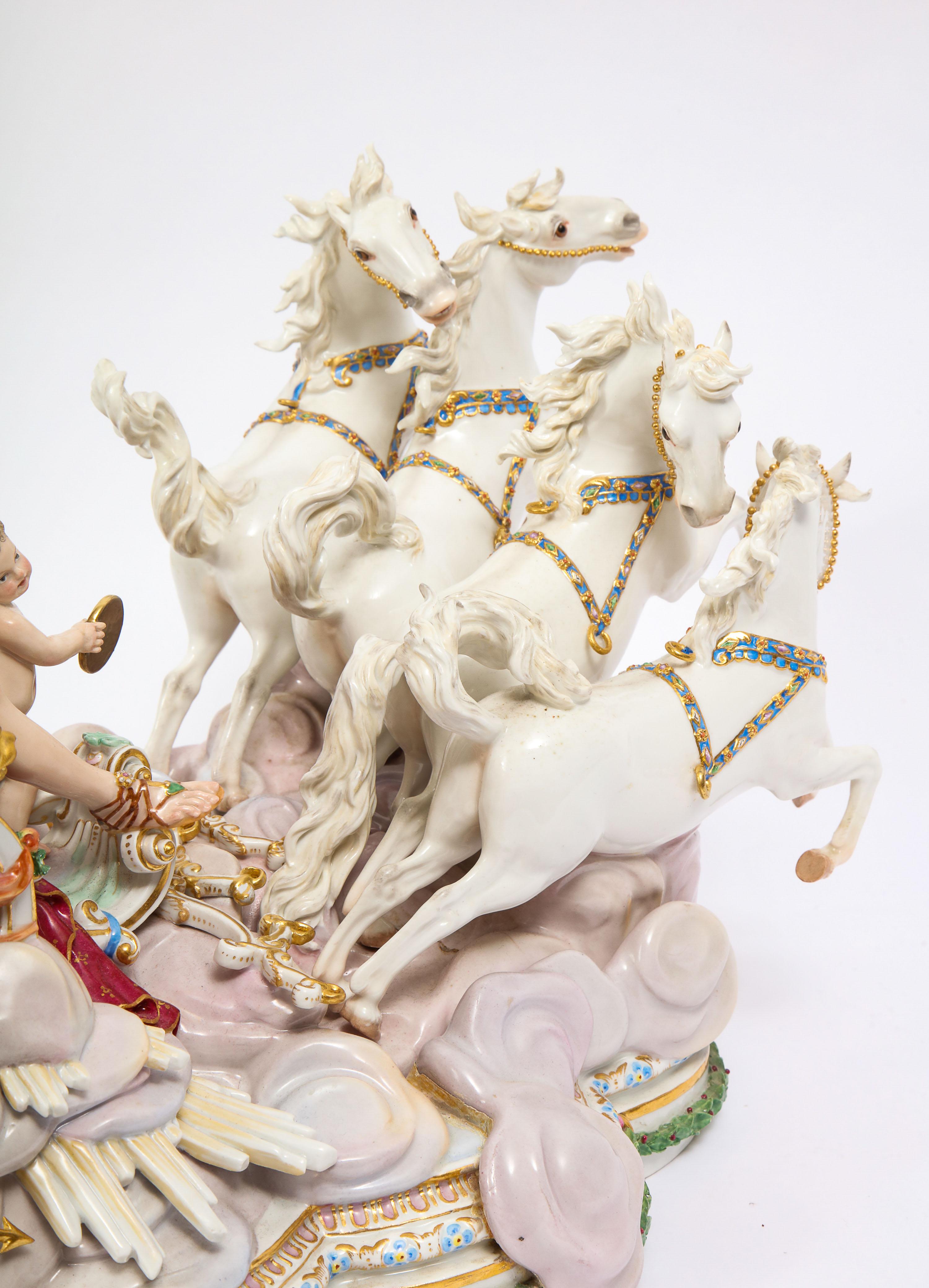 Meissen Grouping of Apollo's Sun Chariot with Sun Putti for Catherine the Great In Excellent Condition For Sale In New York, NY