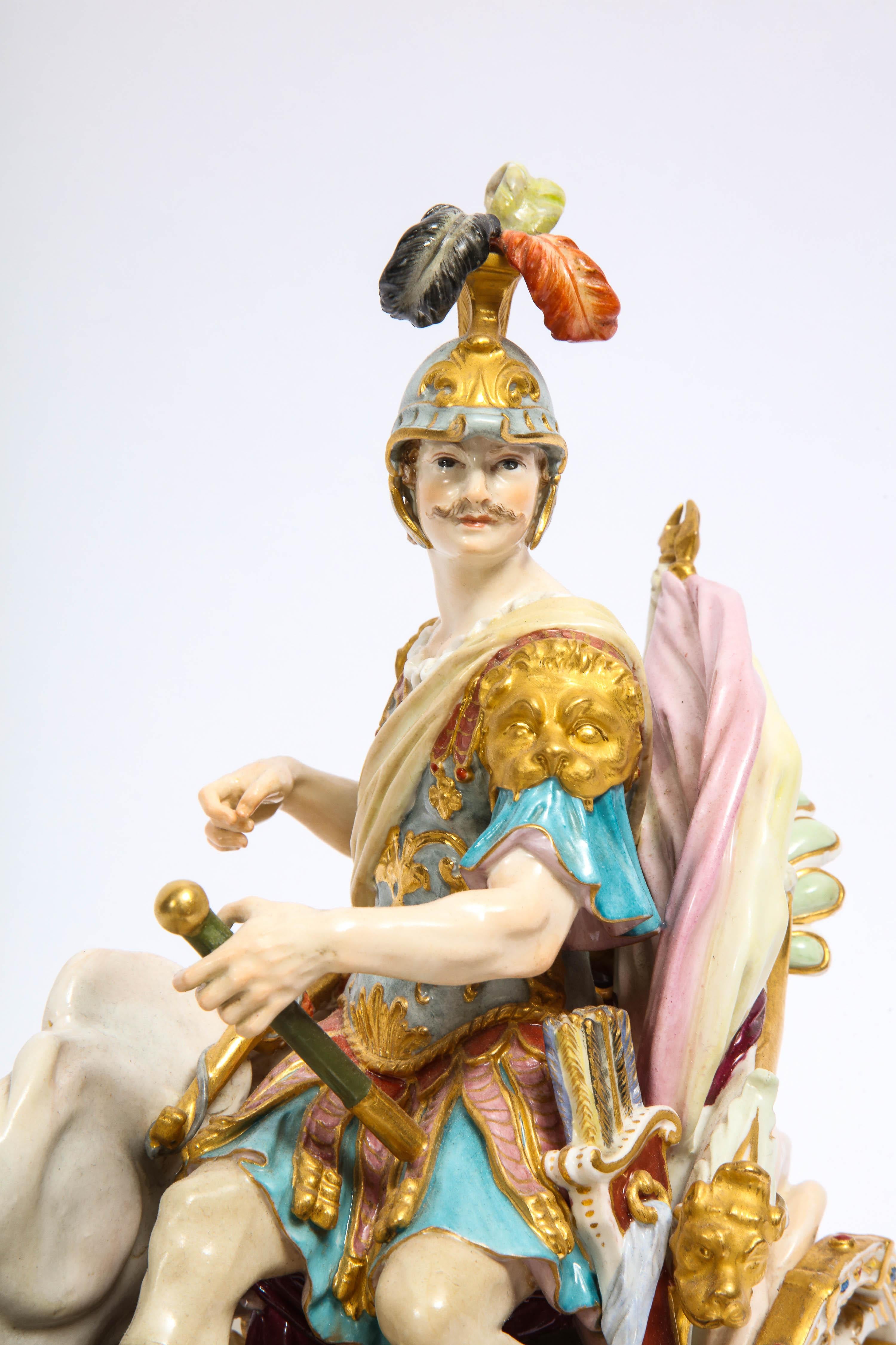 19th Century Meissen Grouping of Mars's War Chariot with War Putti for Catherine the Great For Sale