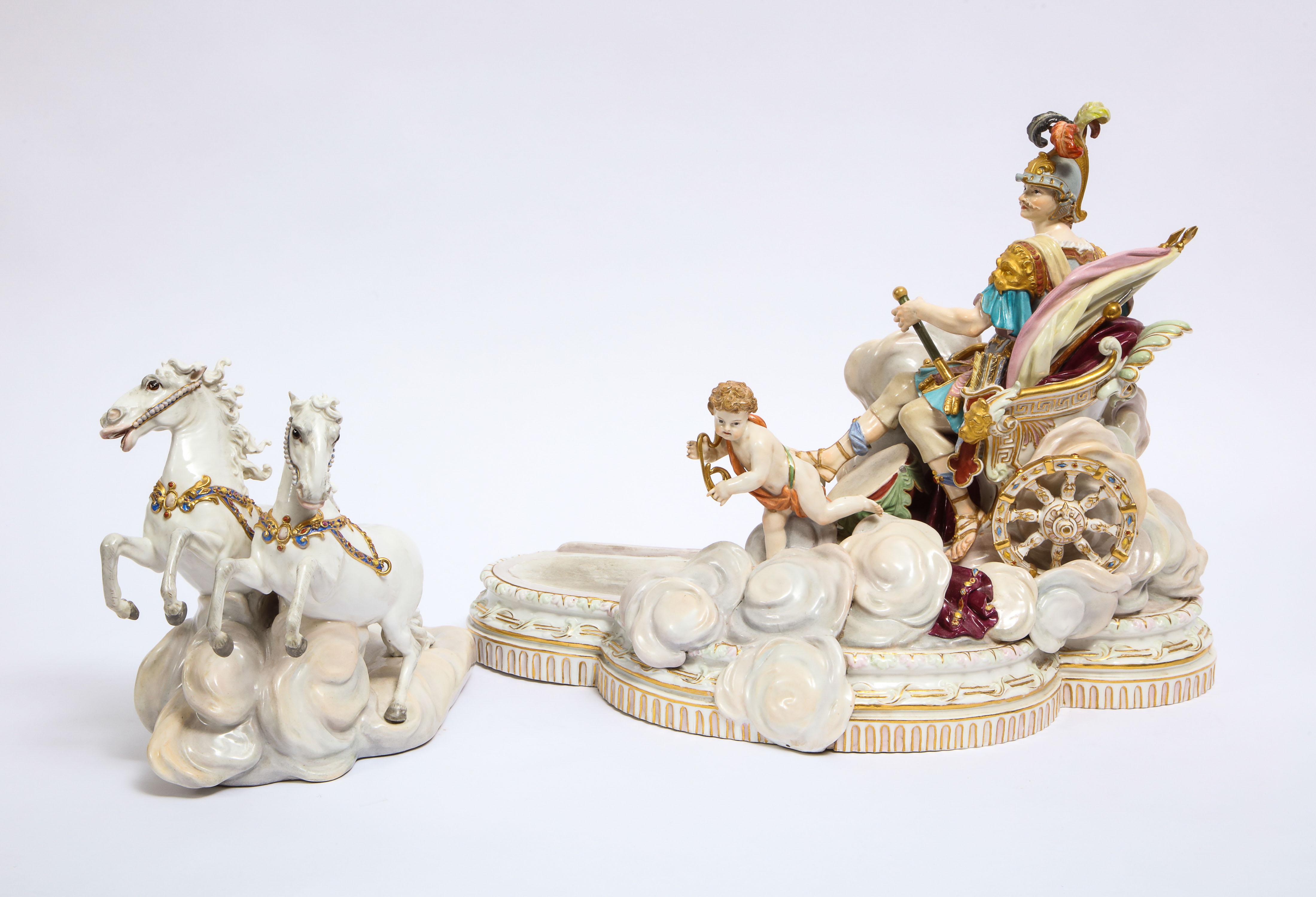 Meissen Grouping of Mars's War Chariot with War Putti for Catherine the Great For Sale 1