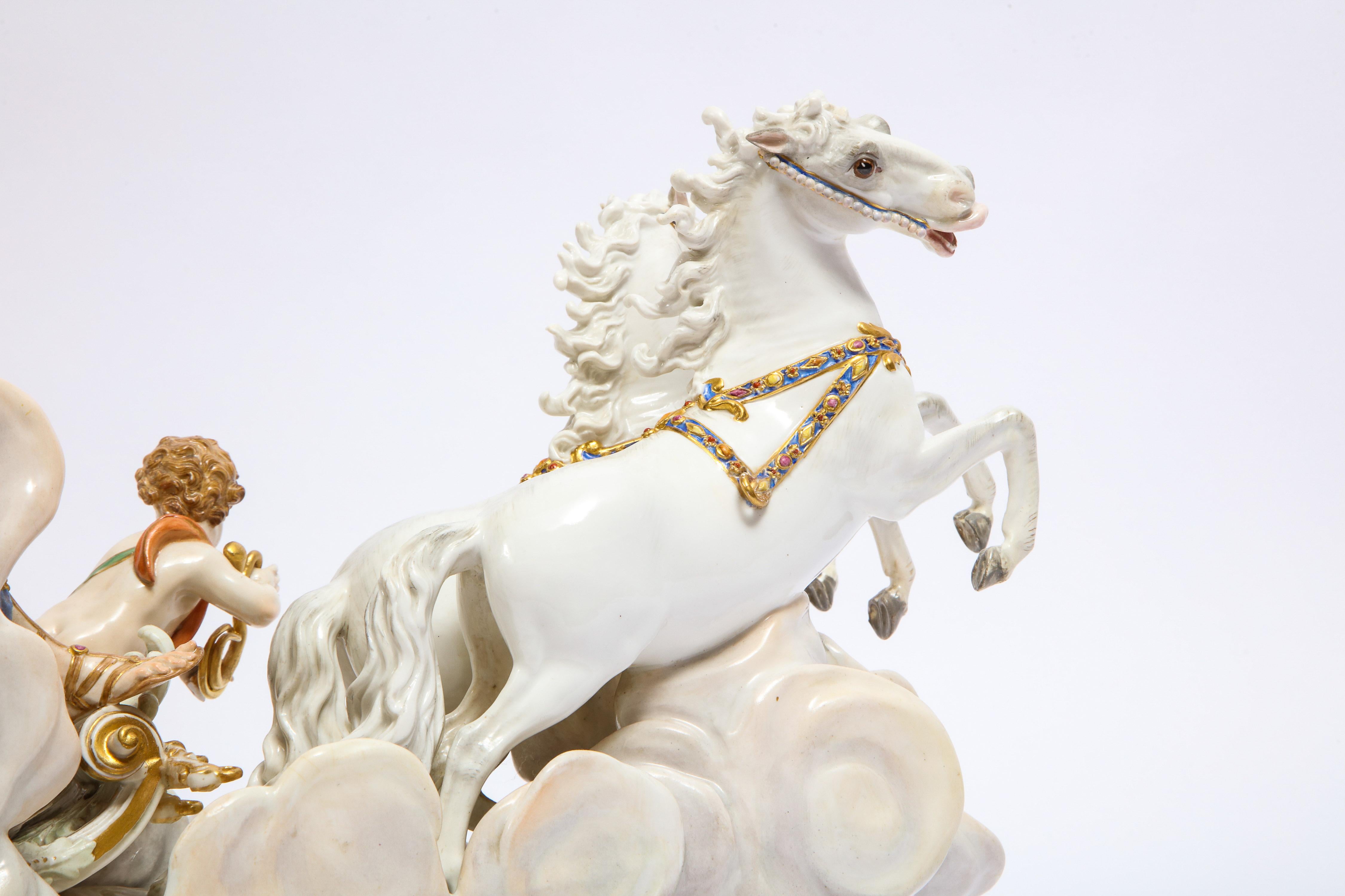 Meissen Grouping of Mars's War Chariot with War Putti for Catherine the Great For Sale 3