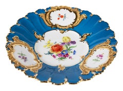 Meissen Hand Painted Gilded Porcelain Plate