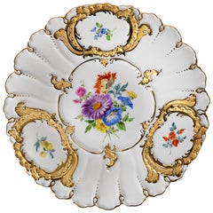 Meissen Hand Painted Gilded Porcelain Plate