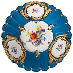 Meissen Hand Painted Gilded Porcelain Plate