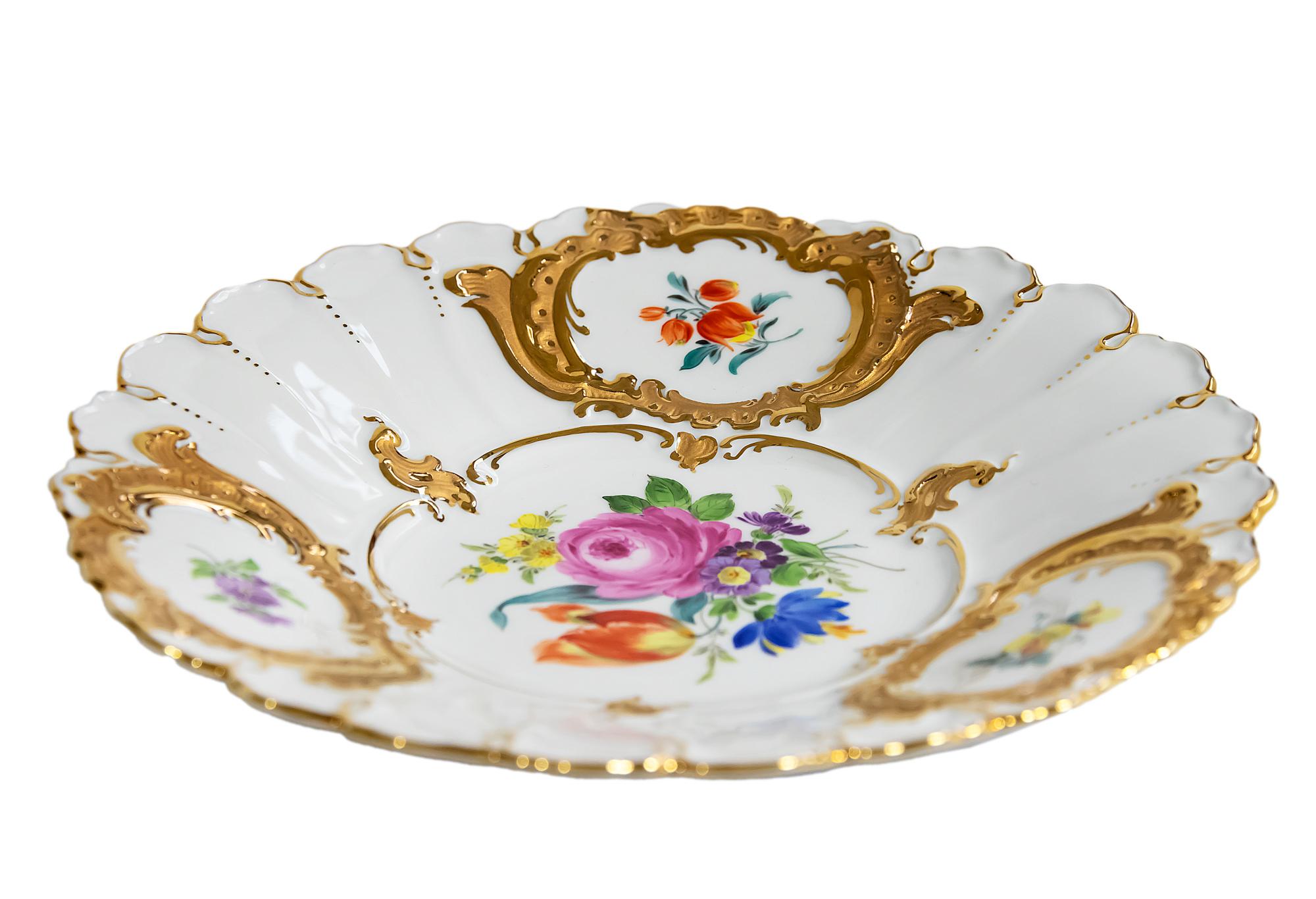 German Meissen Hand Painted Porcelain Plate