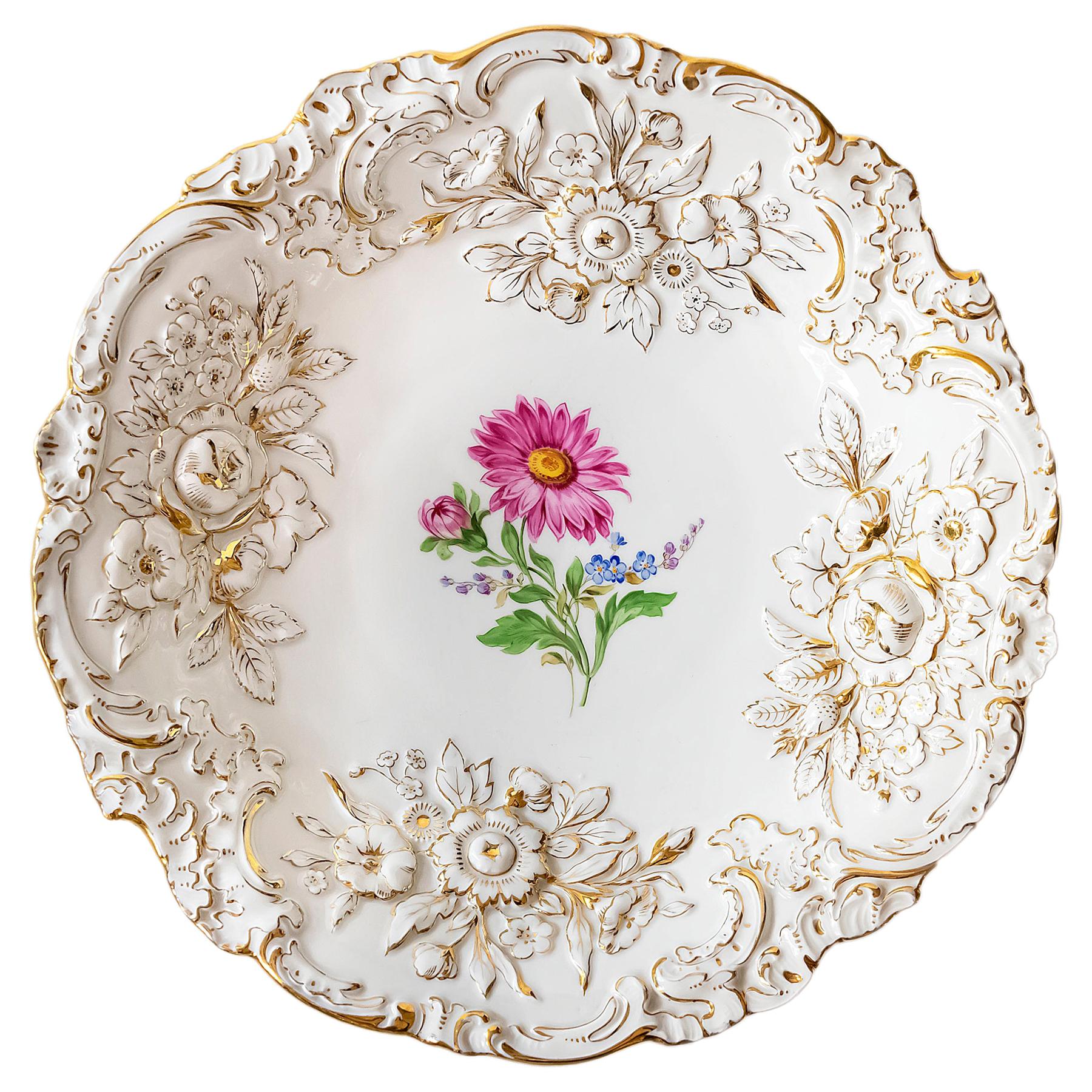 Meissen Hand Painted Porcelain Plate
