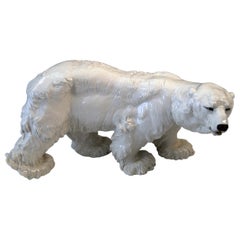 Meissener Eisbär Tierfigur Modell T 181 Krug Otto, hergestellt, um 1935