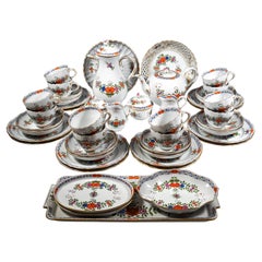 Meissen Koffee, Tee & Dessert Set For 12 Pers., Indian Flowers, Germany, 20th C.