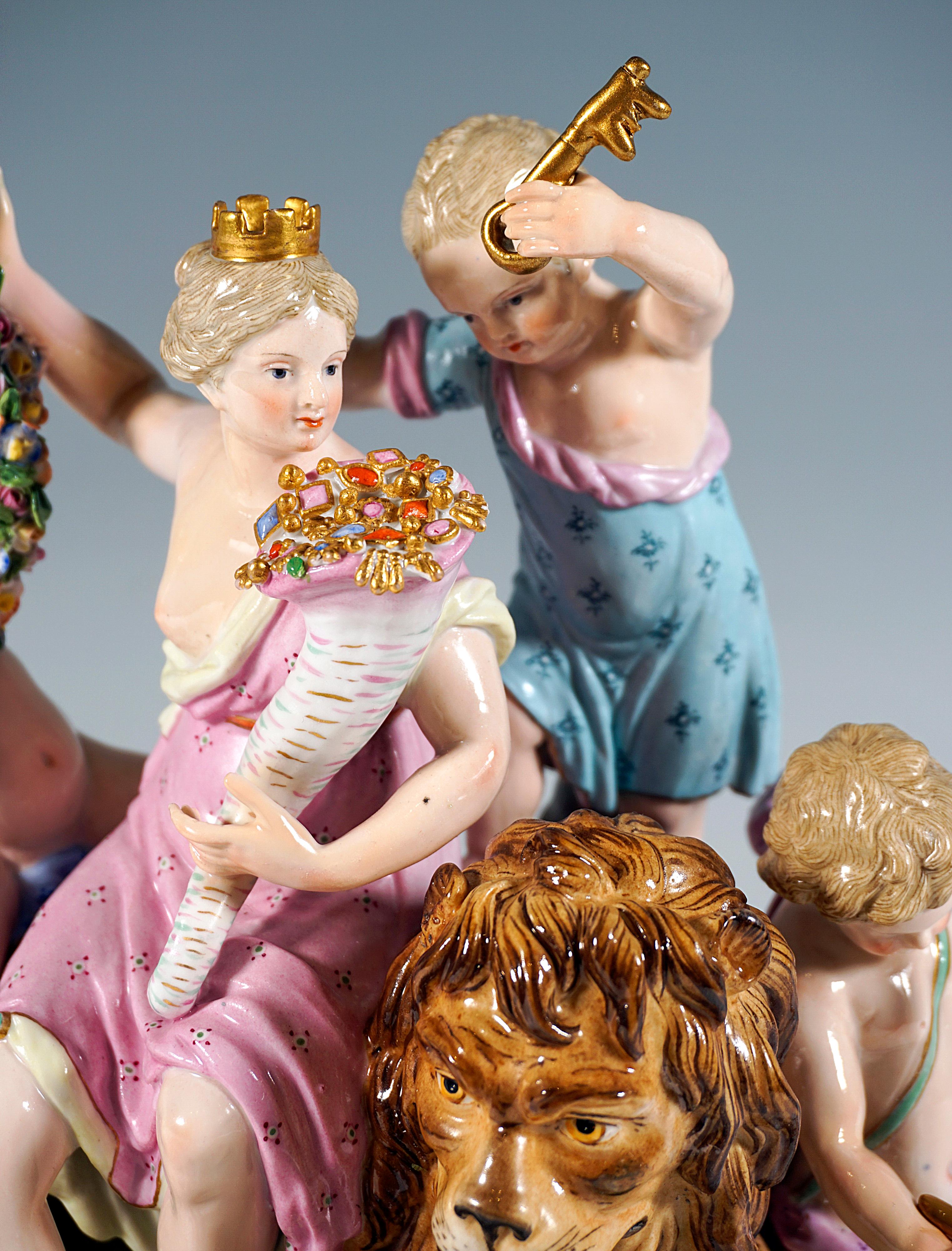 Meissen Large Allegorical Group 'The Earth' by M.V. Acier, Germany Around 1850 3