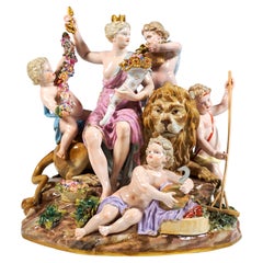 Meissen Large Allegorical Group, The Earth, by M.V. Acier, Germany, Circa 1850
