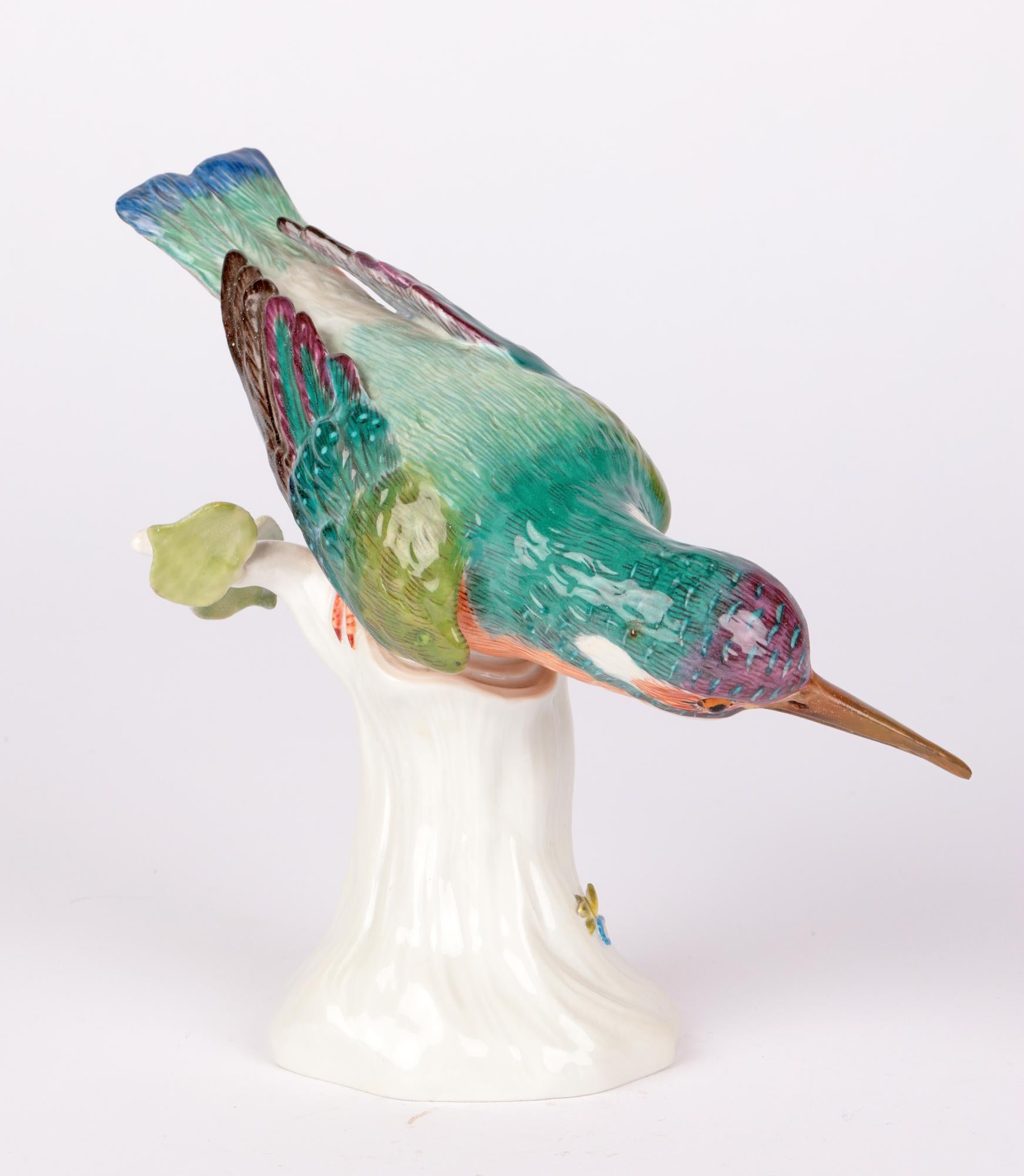 Meissen Large Porcelain Figure of a Kingfisher 5