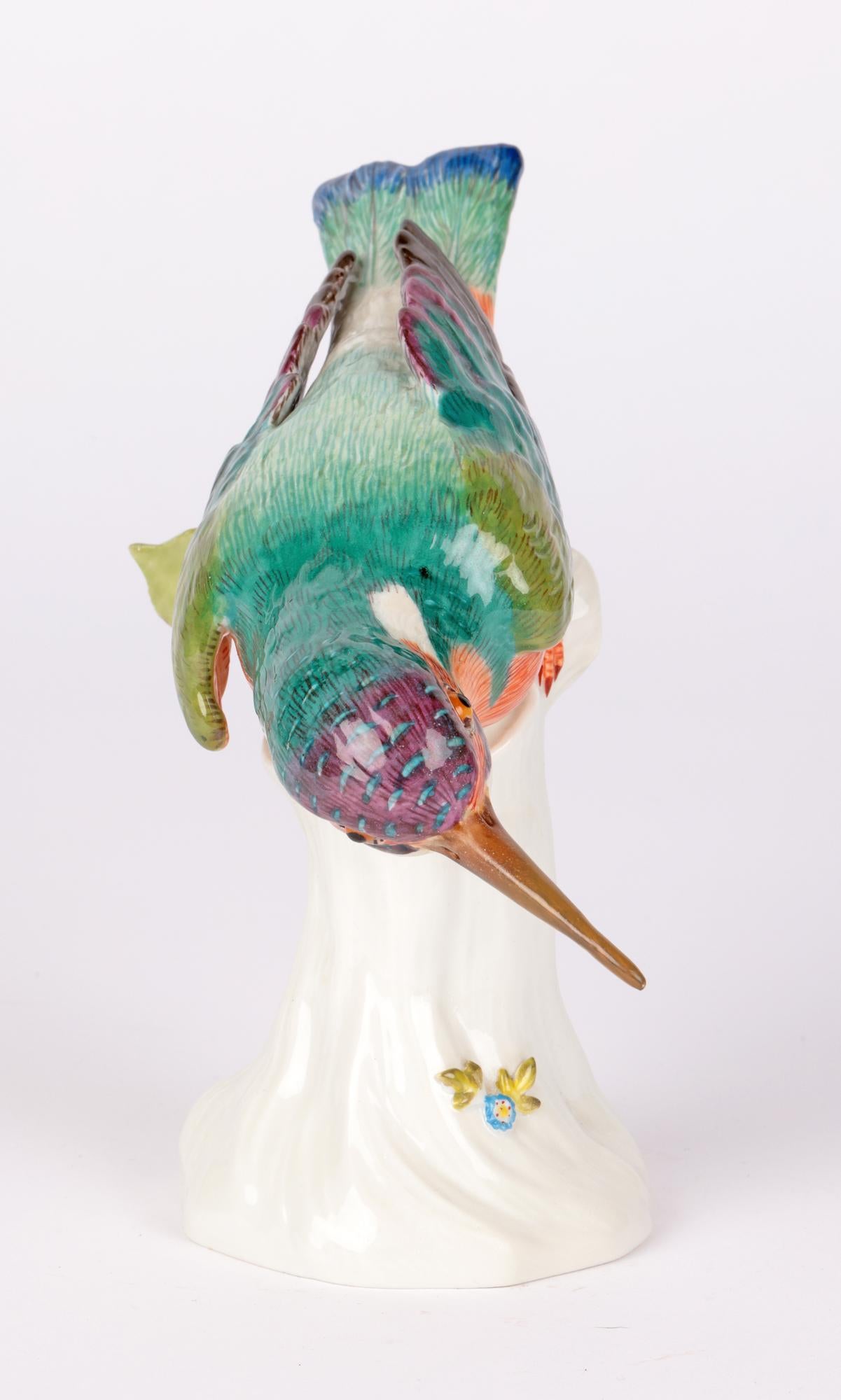 Meissen Large Porcelain Figure of a Kingfisher 6