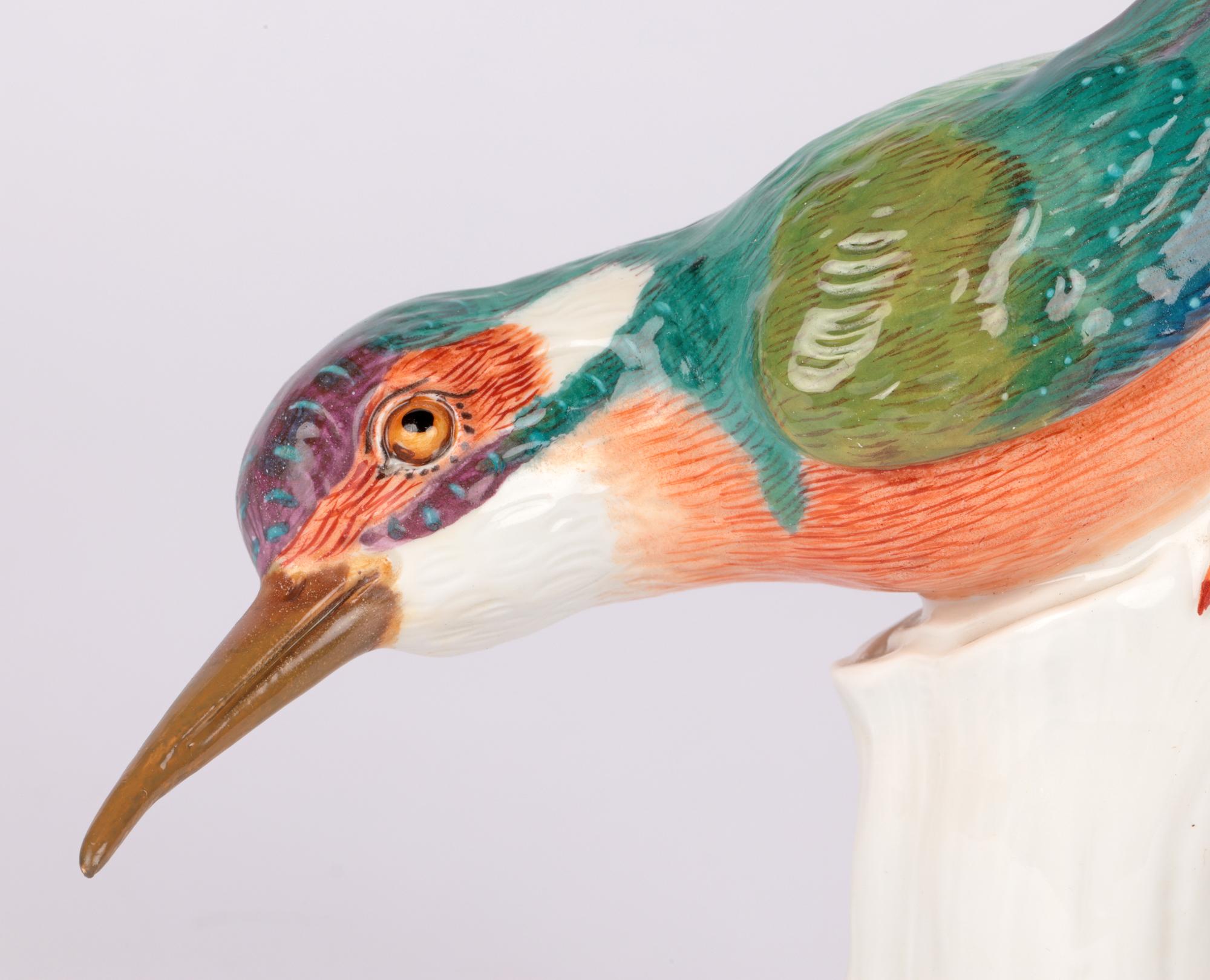 Meissen Large Porcelain Figure of a Kingfisher 1