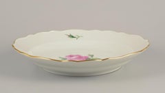 Meissen, large round "Pink Rose" serving platter.