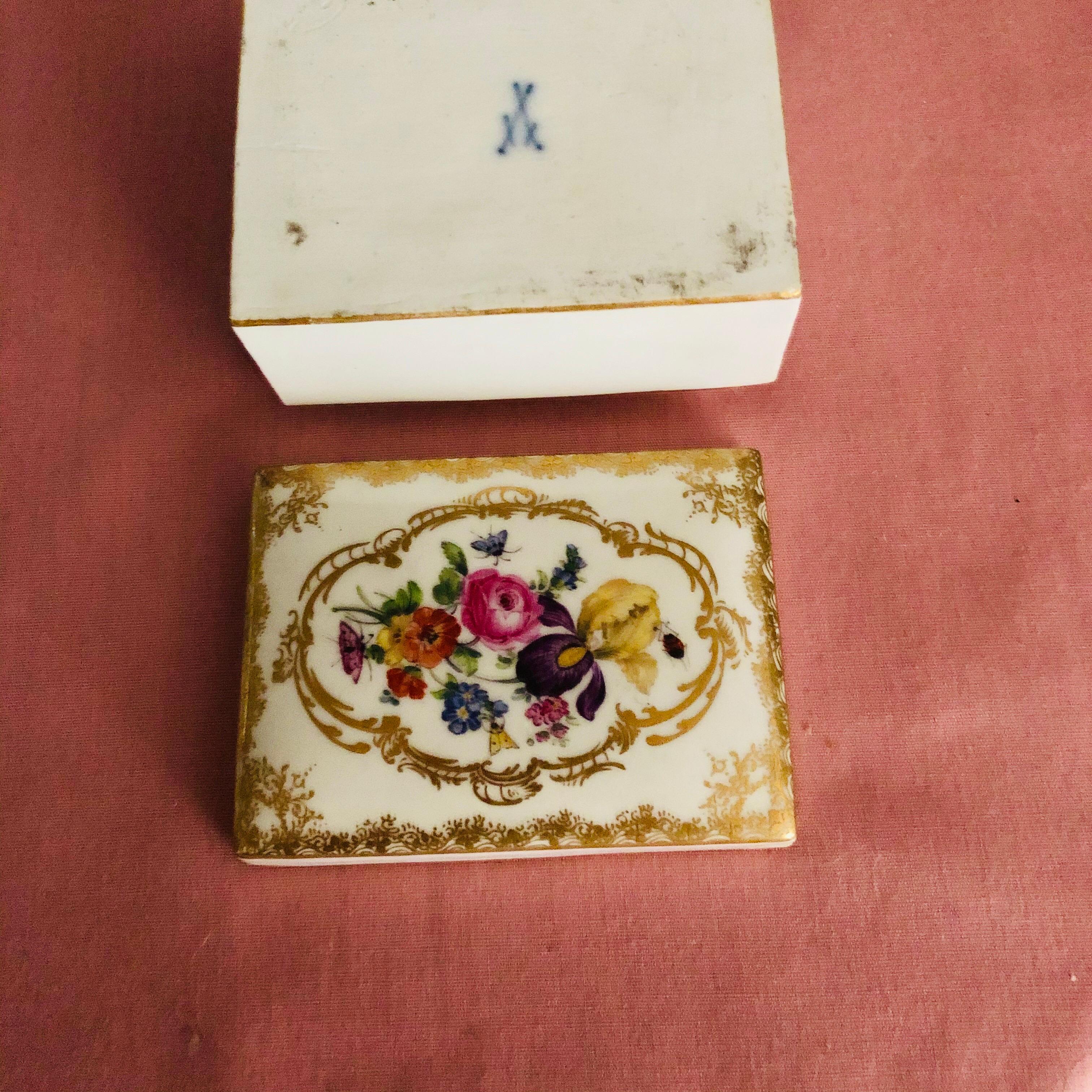 German Meissen Late 19th Century Box with Four Smaller Boxes Inside It