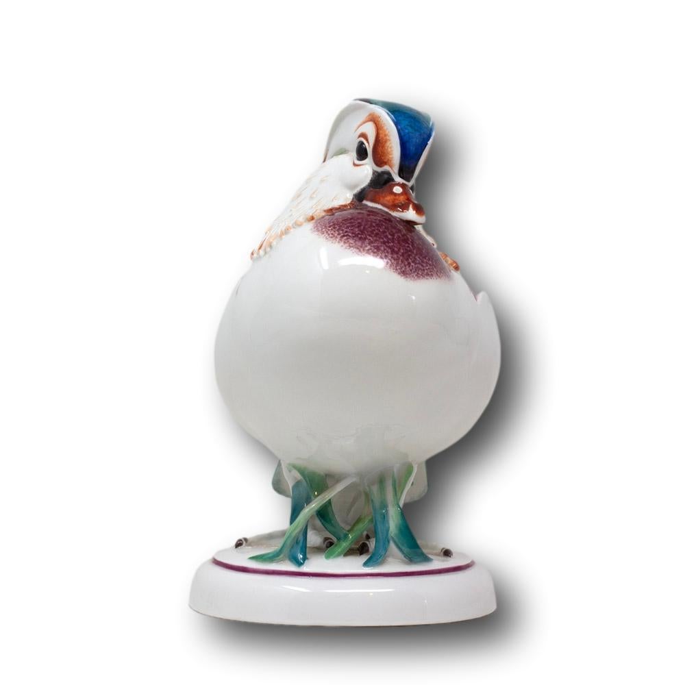 Anatra al mandarino di Meissen Max Esser Art Deco in vendita 2