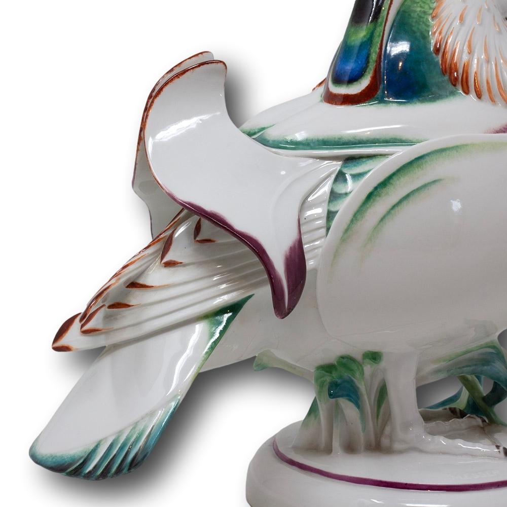 Anatra al mandarino di Meissen Max Esser Art Deco in vendita 8