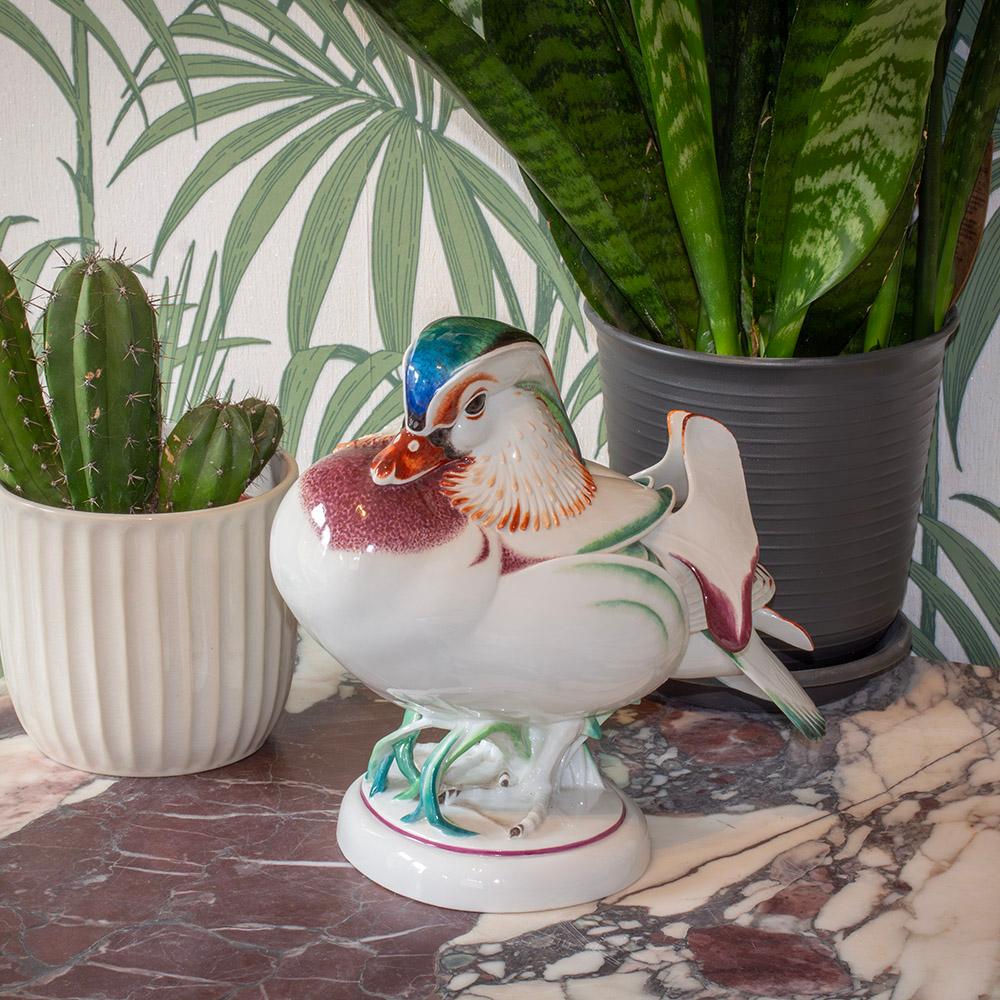 Chinese Mandarin Duck

From our Ceramics collection, we are delighted to offer this Meissen Mandarin Duck Modelled by Max Esser. The Meissen Mandarin Duck beautifully sculpted in natural style with brightly accented plumage picked out in shades of