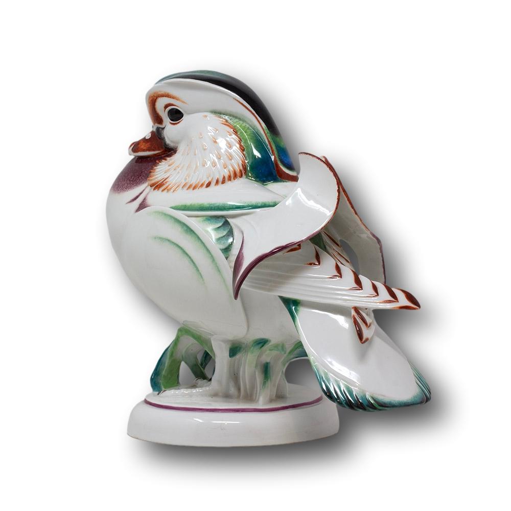 Fatto a mano Anatra al mandarino di Meissen Max Esser Art Deco in vendita