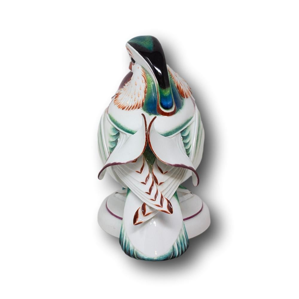 Porcelain Meissen Mandarin Duck Max Esser Art Deco For Sale