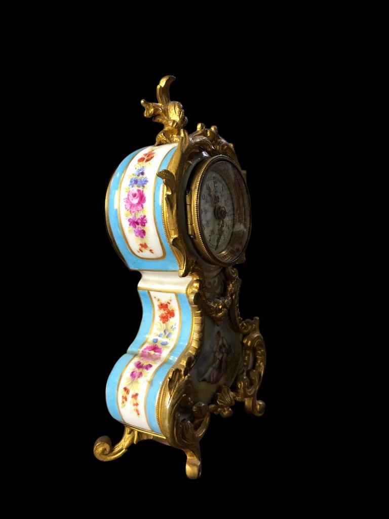 Meissen Mantle Table Clock, 19th Century For Sale 5