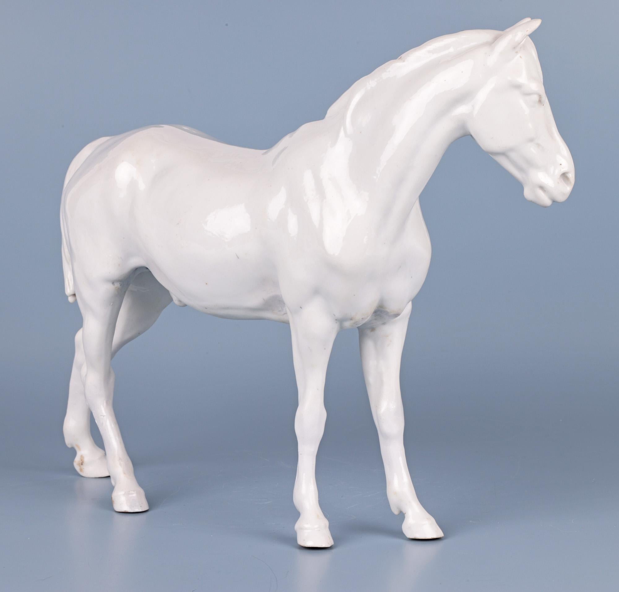 Meissen Marcolini Blanc de Chine Porcelain Figure of a Stallion 4