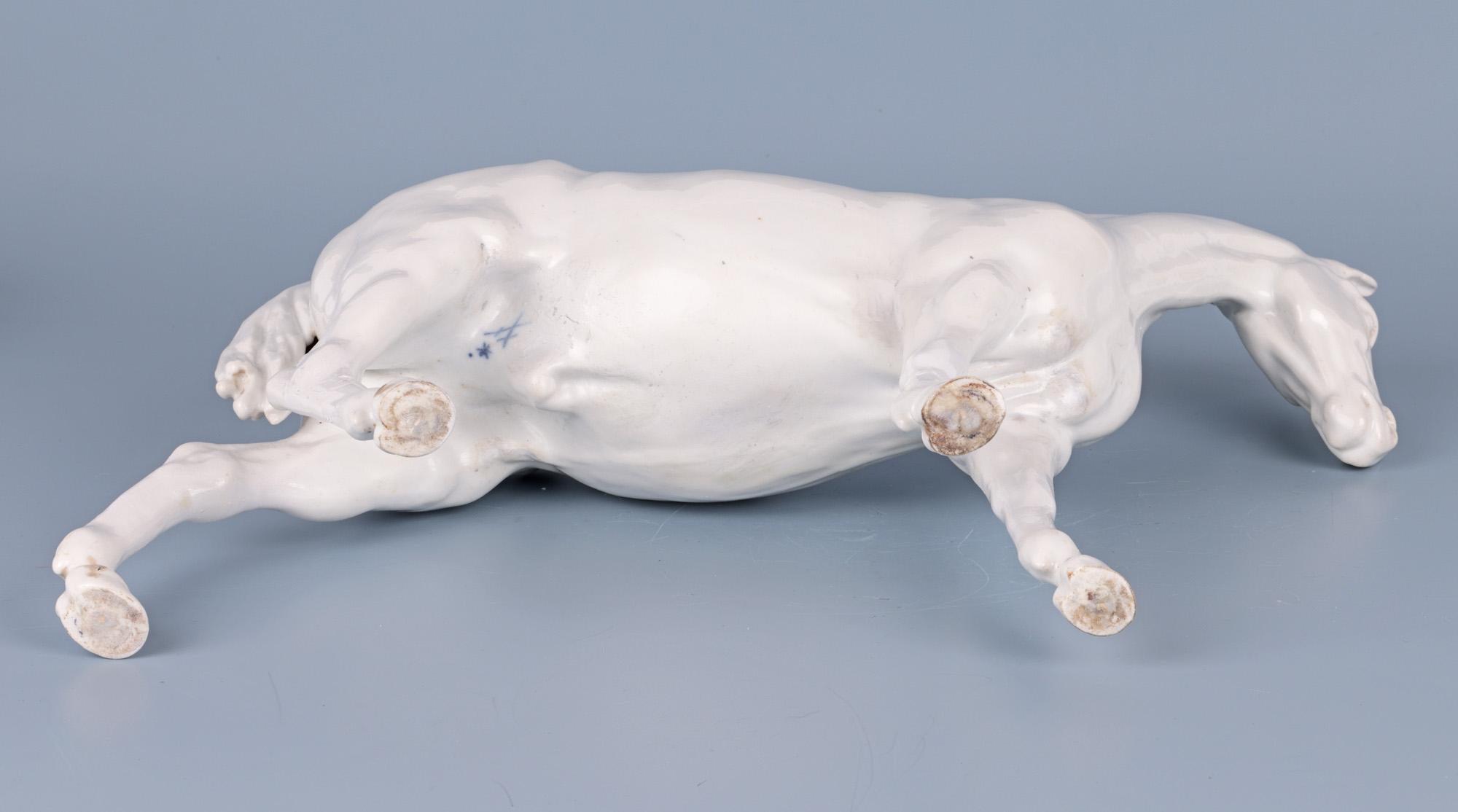 Meissen Marcolini Blanc de Chine Porcelain Figure of a Stallion 5