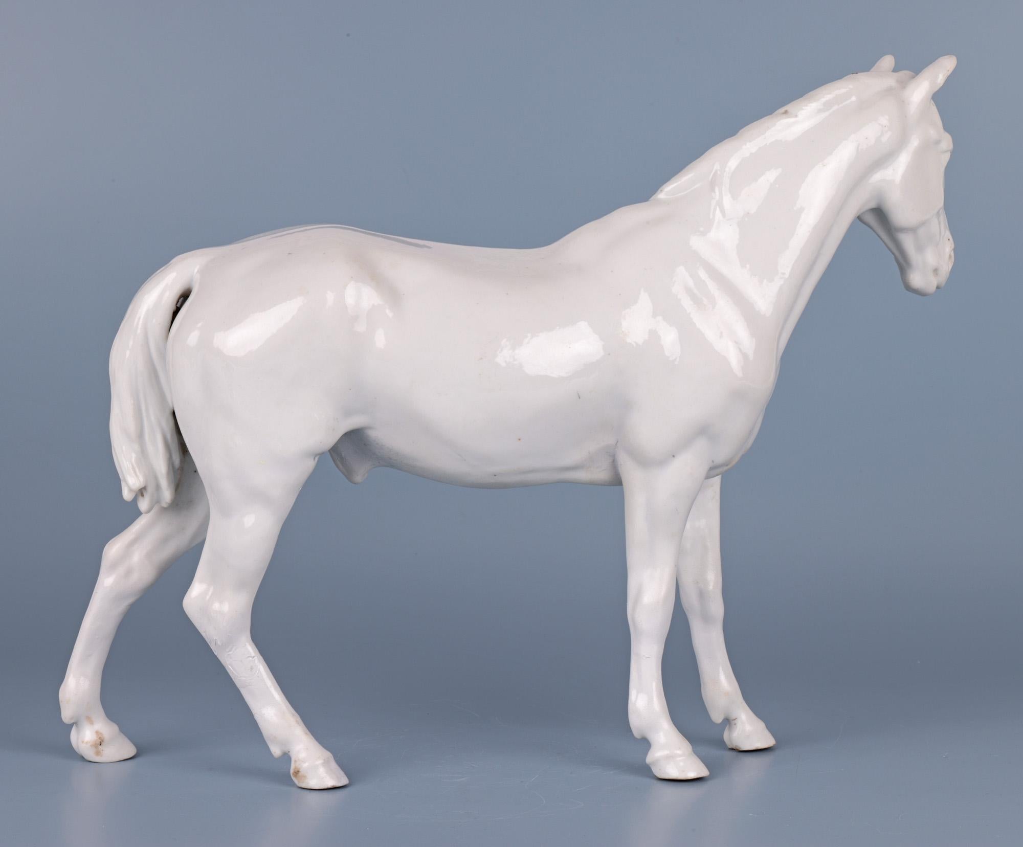 Meissen Marcolini Blanc de Chine Porcelain Figure of a Stallion 6