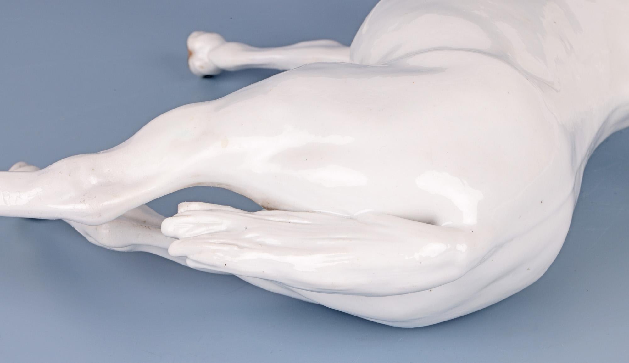 Meissen Marcolini Blanc de Chine Porcelain Figure of a Stallion 7