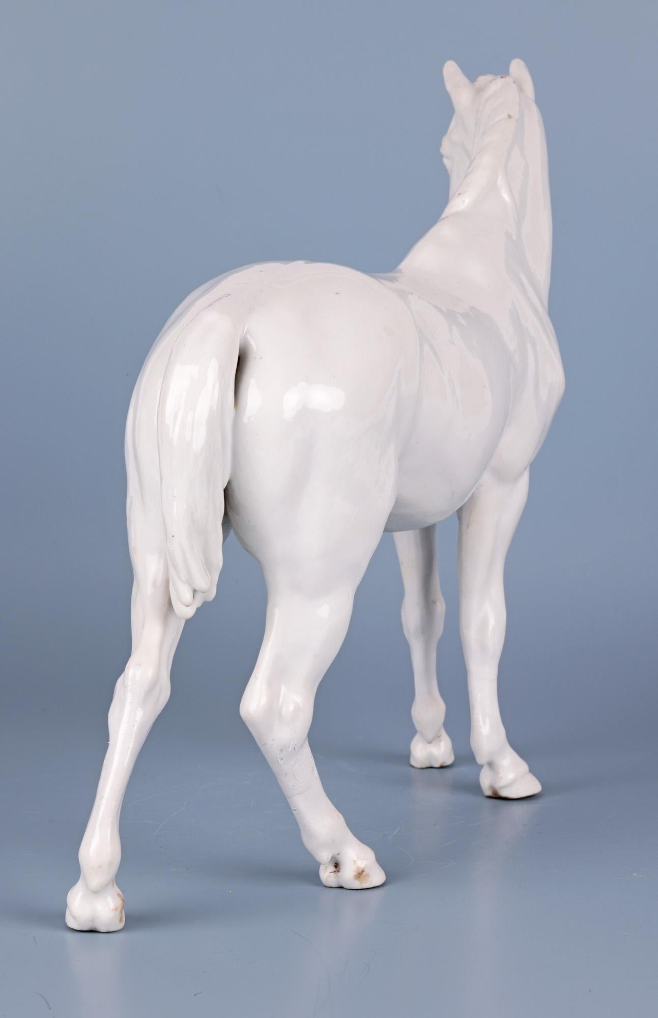 Meissen Marcolini Blanc de Chine Porcelain Figure of a Stallion 8