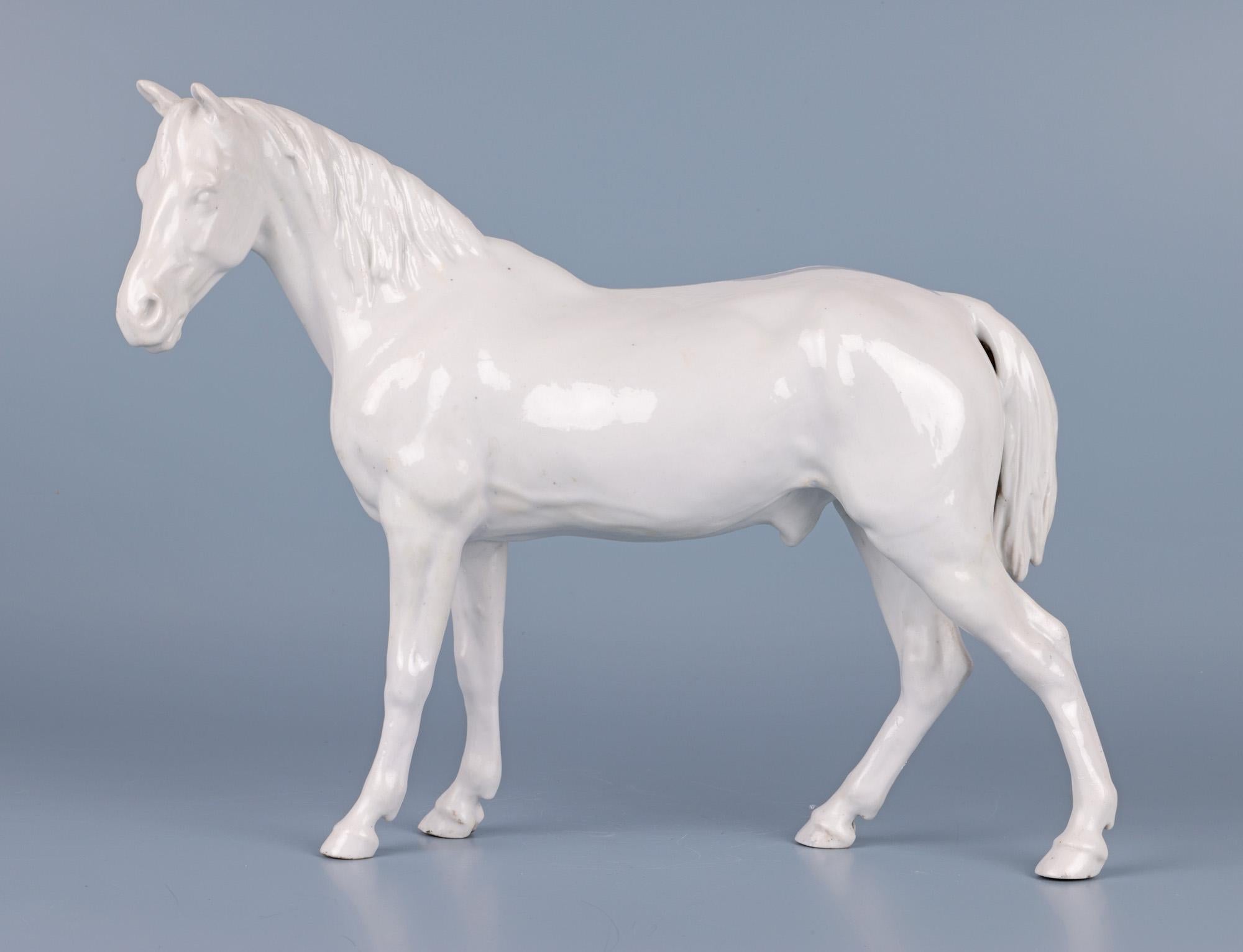 Meissen Marcolini Blanc de Chine Porcelain Figure of a Stallion 9