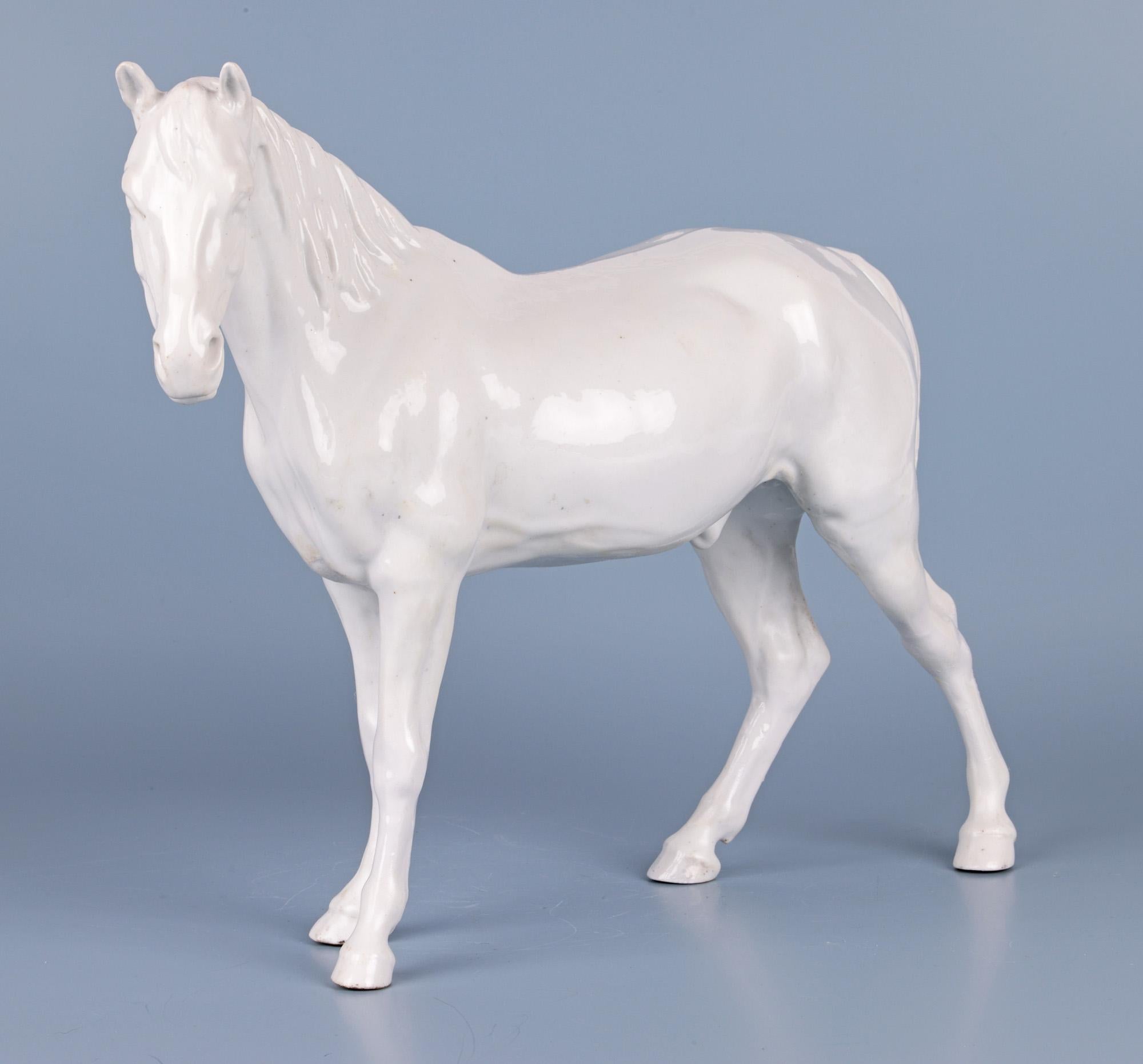 Meissen Marcolini Blanc de Chine Porcelain Figure of a Stallion 11