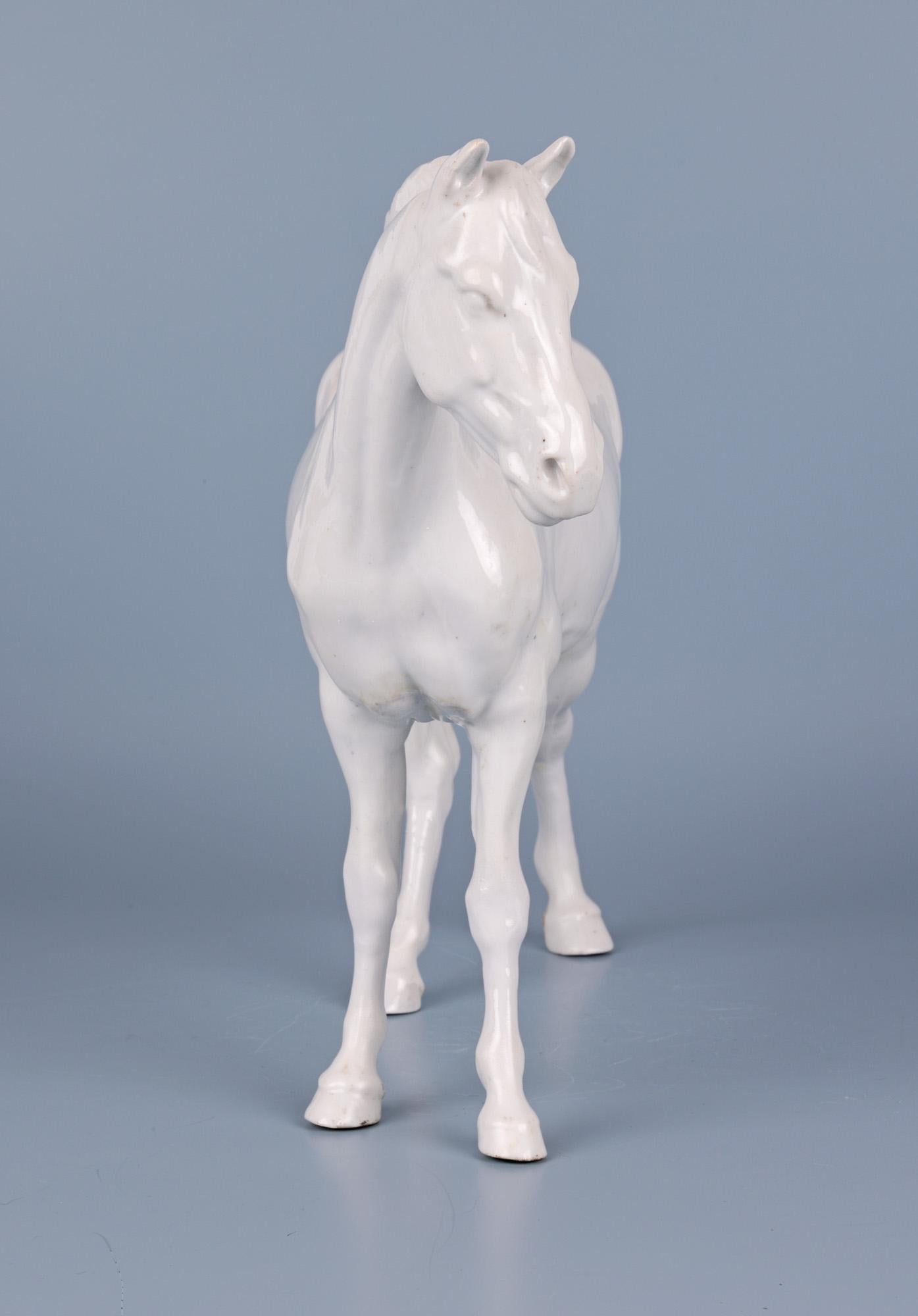 Meissen Marcolini Blanc de Chine Porcelain Figure of a Stallion 12