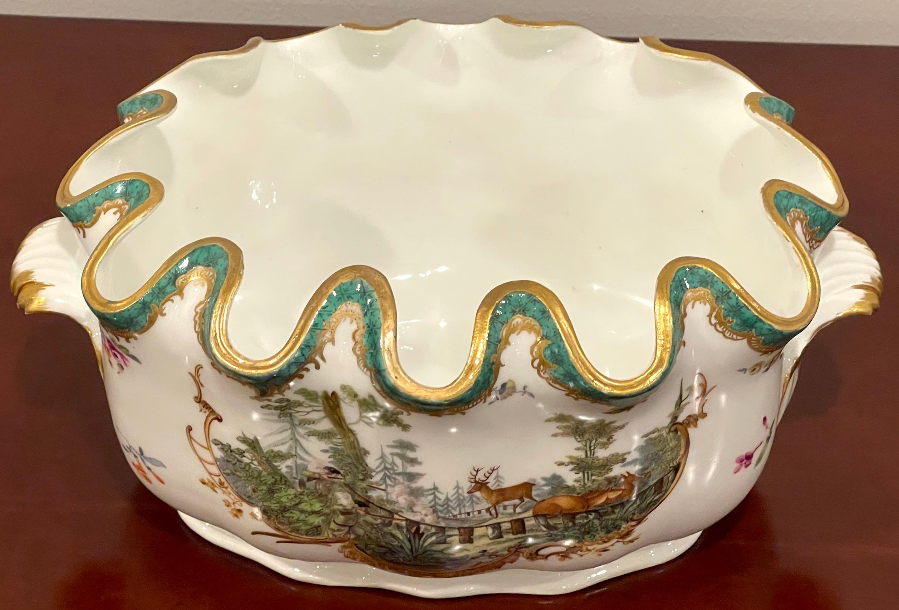 Meissen Marcolini Period Monteith Bowl, Equestrian Hunt Motif 5