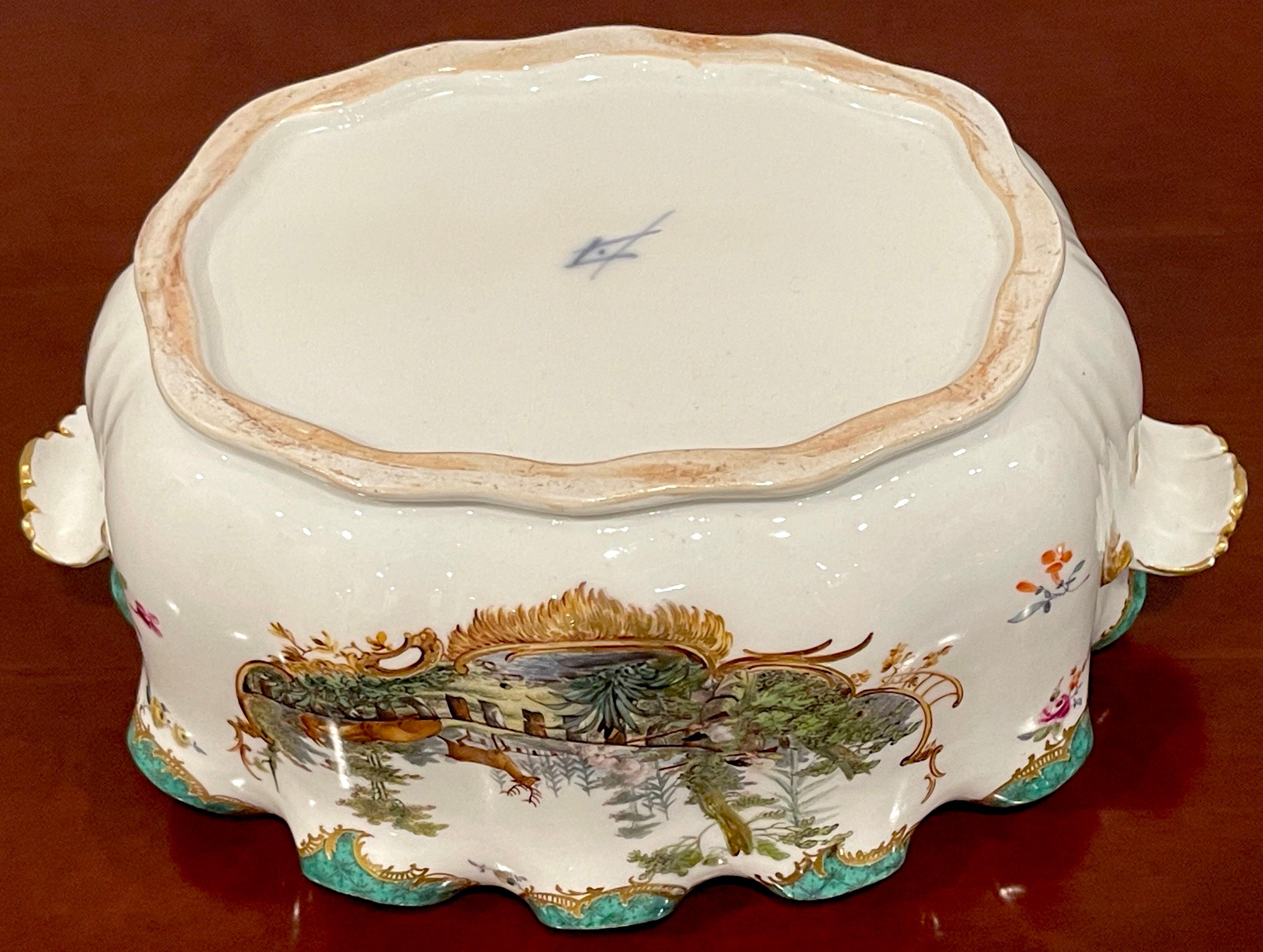 Meissen Marcolini Period Monteith Bowl, Equestrian Hunt Motif 11