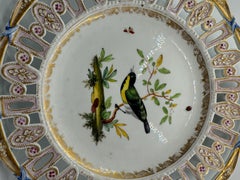 Meissen Marcolini Reticulated Plate with Bird and Insect Decoration