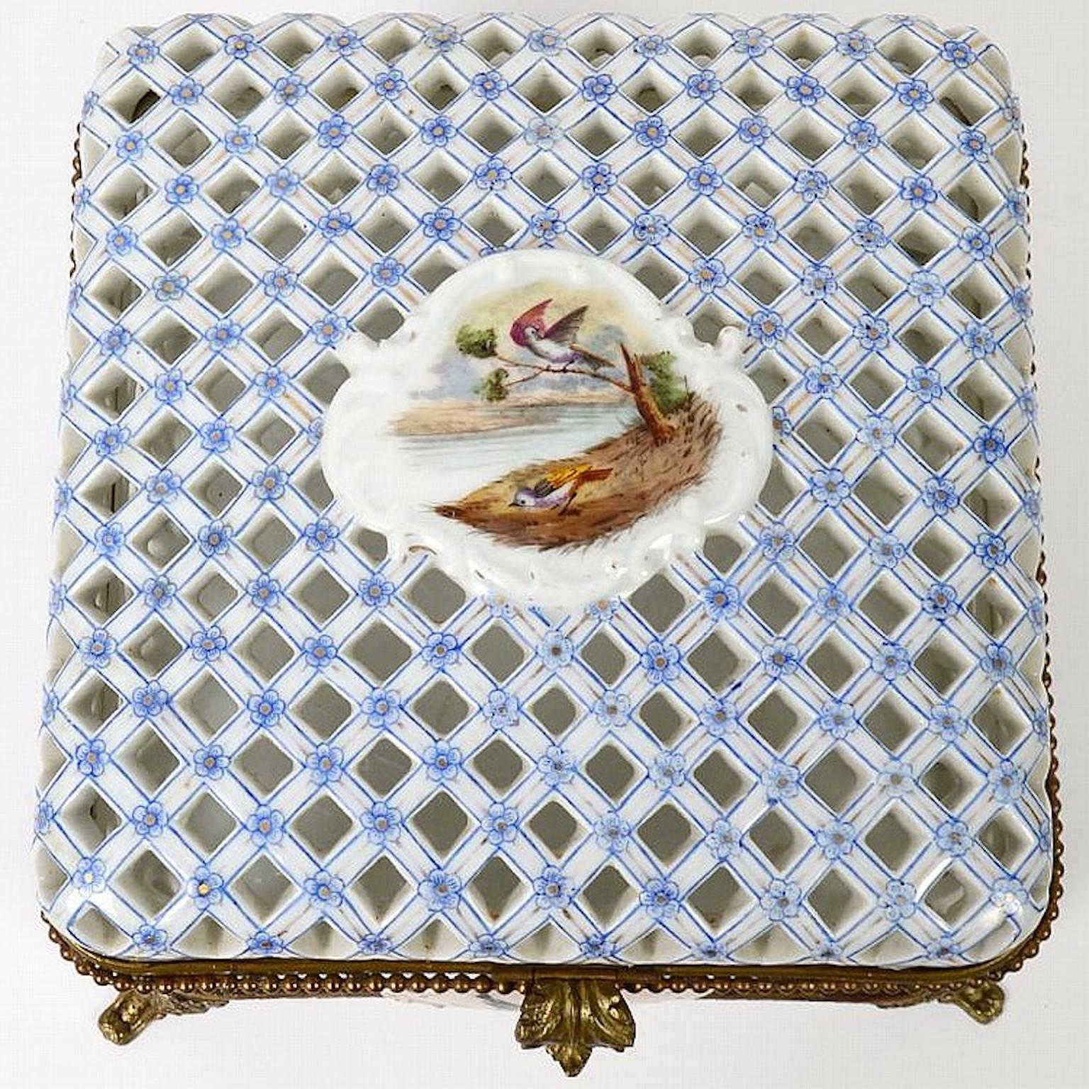 Meissen Marcolini Reticulated Porcelain Covered Box 1