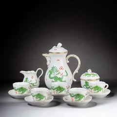 Service à thé Ming Ming pour 5 personnes - Porcelaine peinte à la main, 20e siècle