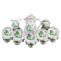 Service à thé Ming Ming pour 5 personnes - Porcelaine peinte à la main, 20e siècle