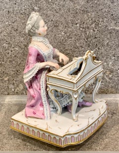 Meissen Model of a Woman Emblematic of ‘hearing’ from a Series of the Senses