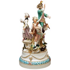 Antique Meissen Musicians Four Figurines Johann J. Kändler Pre-Marcolini Period 1774