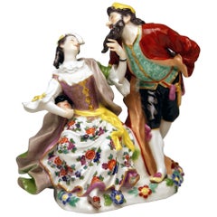 Meissen Pantalone and Columbine Commedia dell'Arte Model 279 Kaendler Made 1910