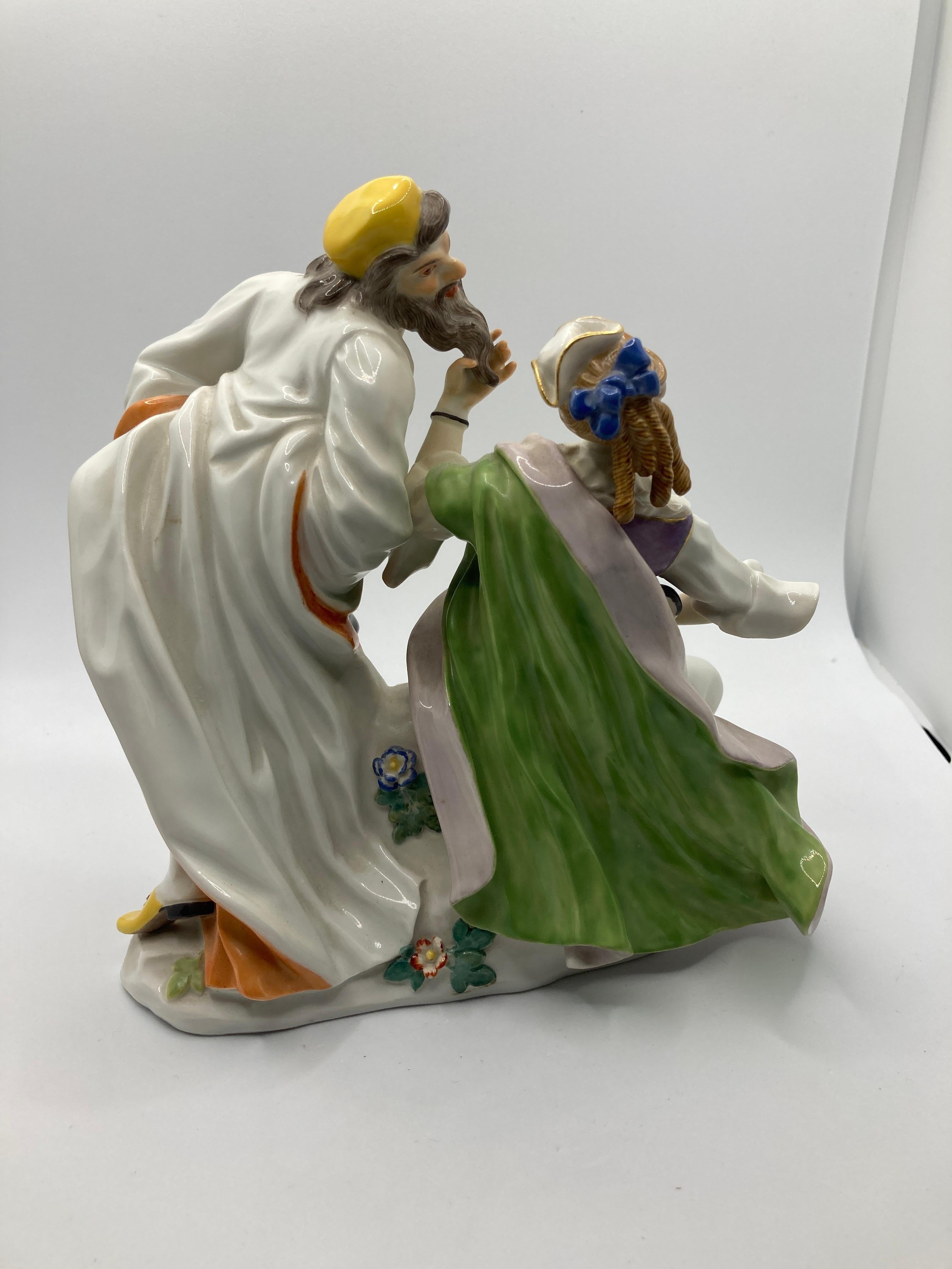 German Meissen 'Pantalone and Columbine' , Model 279 For Sale